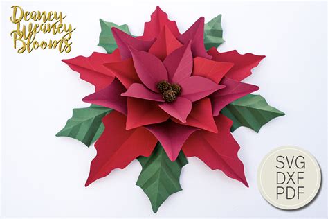 Poinsettia Paper Template