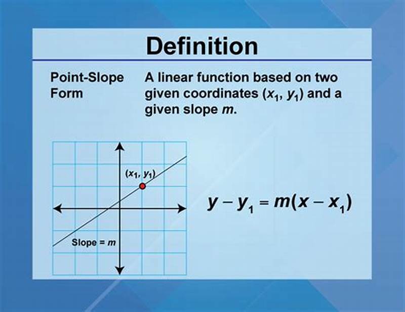 Point Slope Form Definition Math