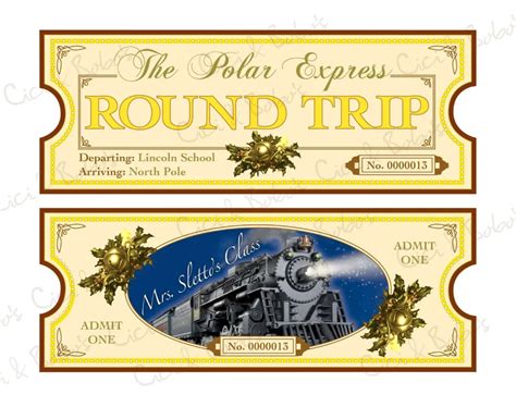Polar Express Golden Ticket Printable Free