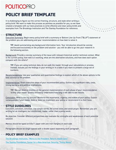 Policy Template Word