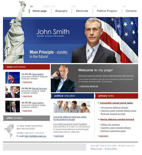 Political Campaign Website Templates Free