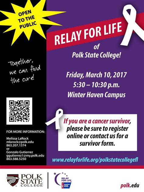 Polk State College Relay For Life 2017 Catalog