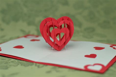 Pop Up Heart Card Template