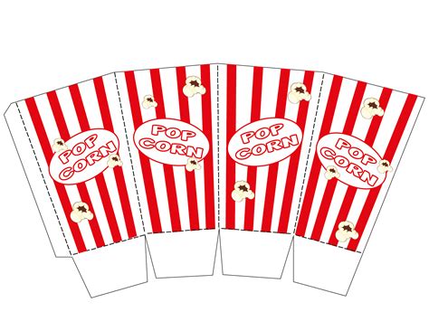 Popcorn Box Template