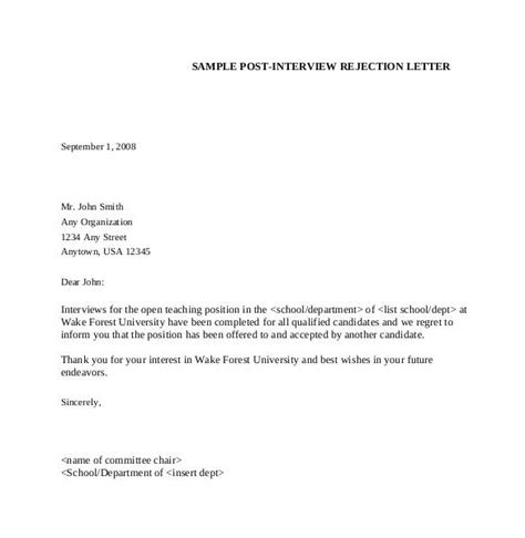 Position Has Been Filled Email Template