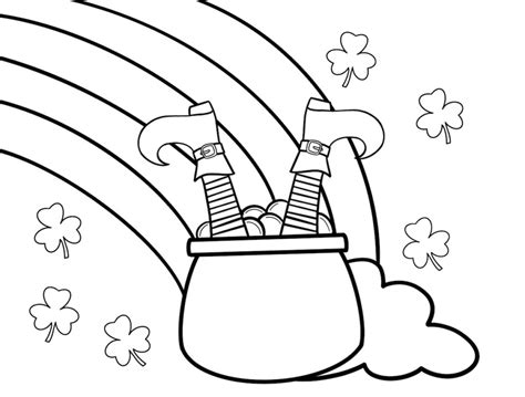 Pot Of Gold Coloring Page Free Printable