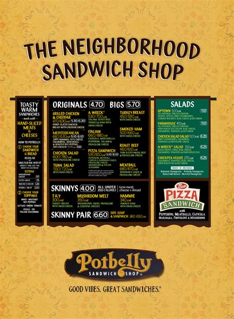 Potbelly Nutrition Chart