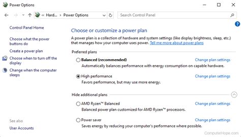 Power Options
