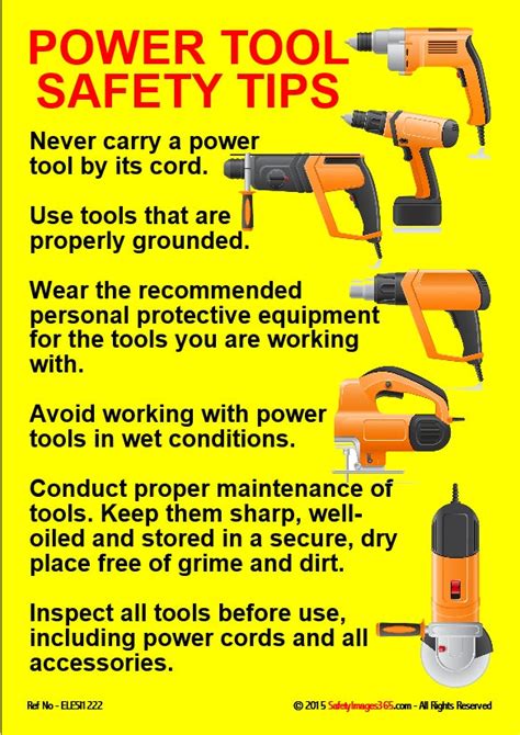 Power tools safety labels