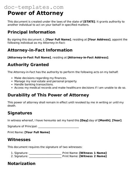 Power of Attorney document