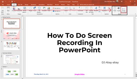 PowerPoint Screen Recording