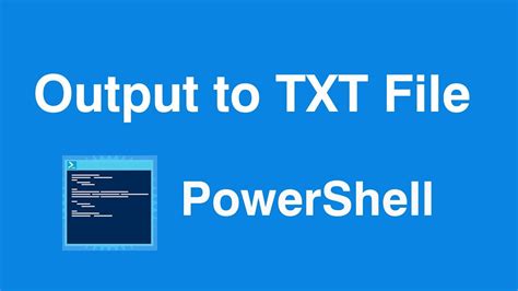 PowerShell Export to Text File