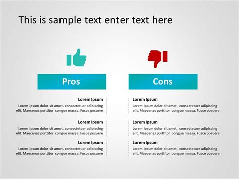 Powerpoint Pros Cons Template
