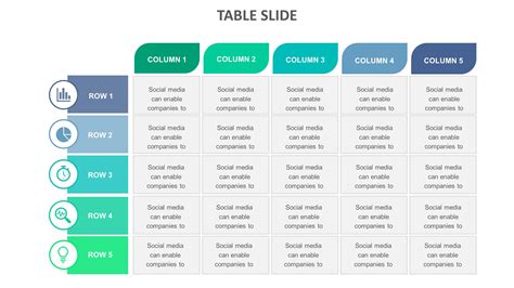 Powerpoint Table Template