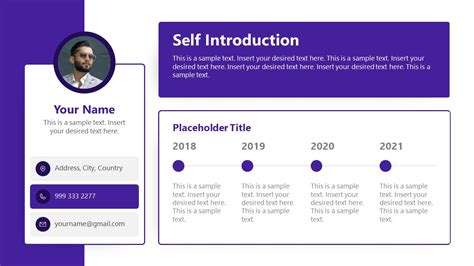 Powerpoint Template Self Introduction Slide Sample Ppt