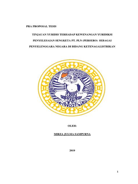 Pra Proposal Tesis