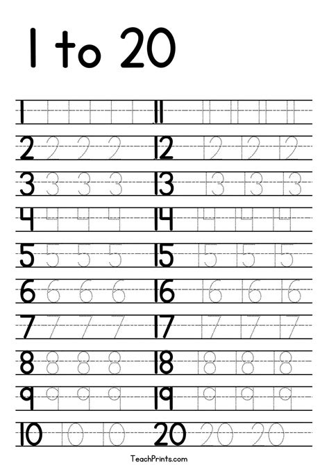 Practice Numbers 0 To 30 Prek 4 Printable