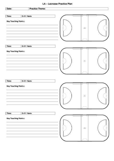 Practice Plan Template Lacrosse