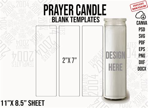 Prayer Candle Template Free