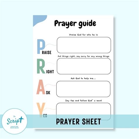 Prayer Guide Using The Lords Prayer As A Template