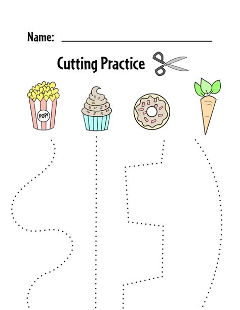Preschool Cutting Worksheets Printable