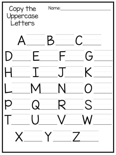Preschool Free Printable Alphabet Worksheets