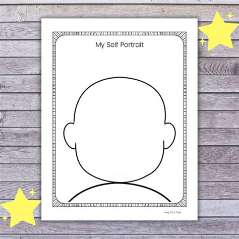 Preschool Self Portrait Template
