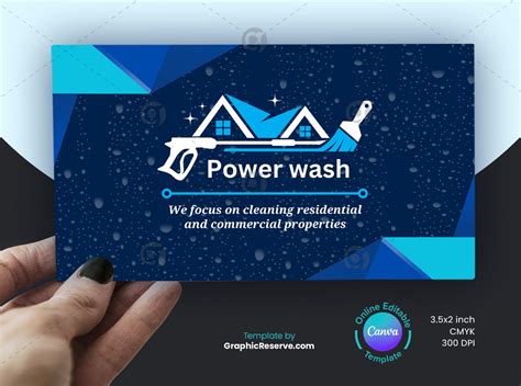 Pressure Washing Business Cards Template