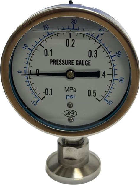 Pressure gauge on machine