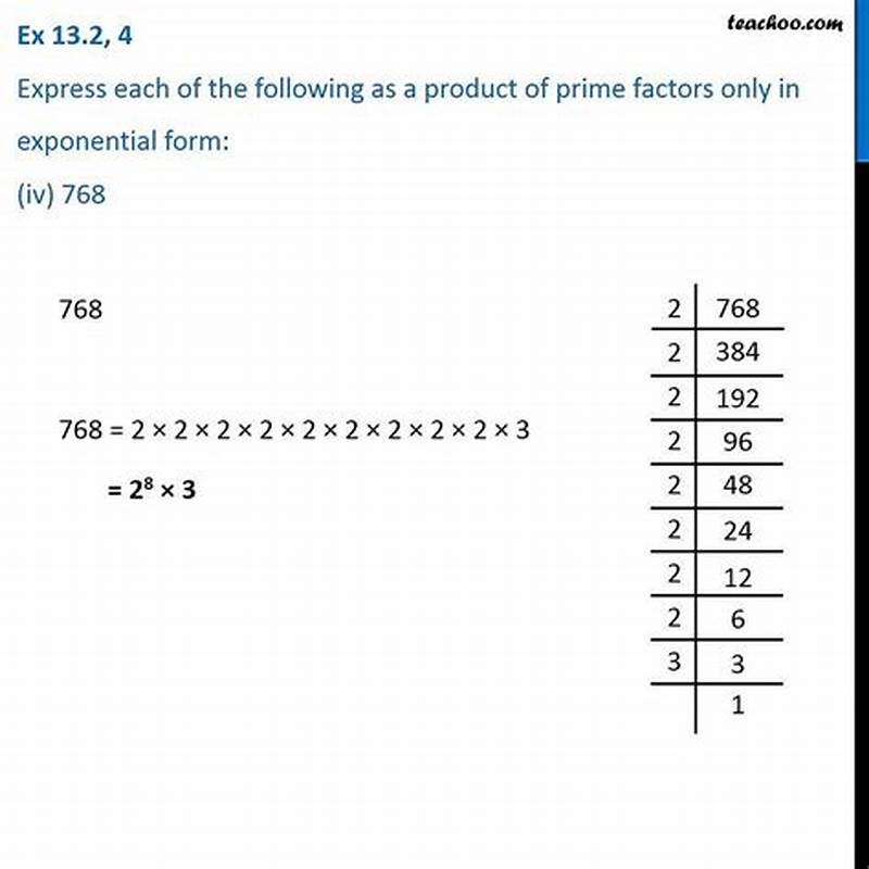 Prime Factorization In Exponential Form