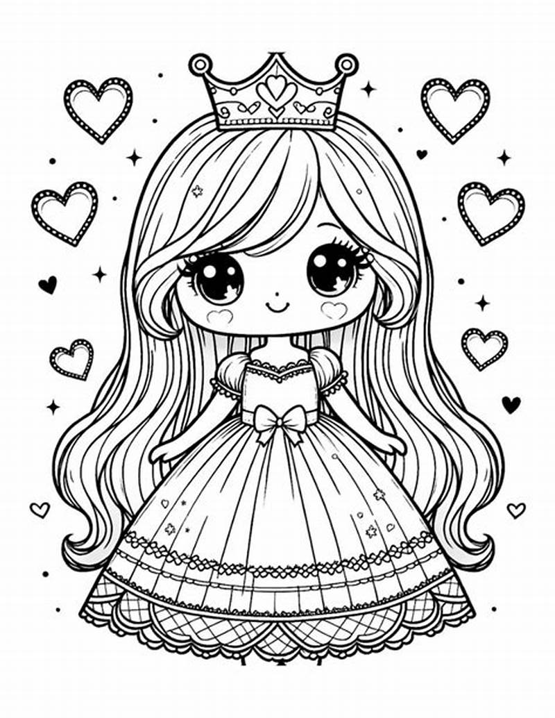 Princess Drawing For Coloring