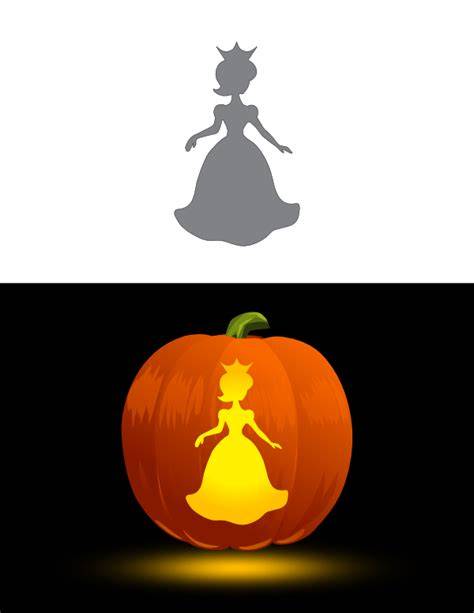 Princess Peach Pumpkin Template