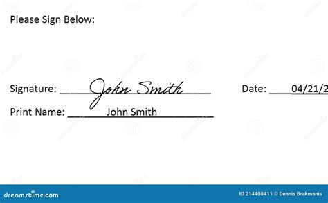 Print Name And Signature Template