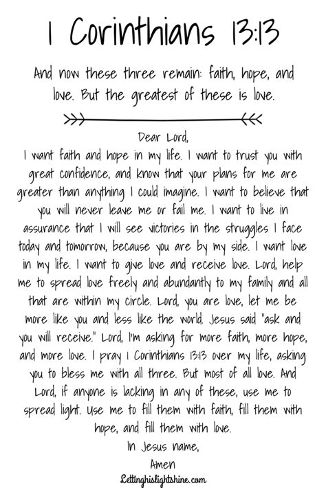 Printable 1 Corinthians 13