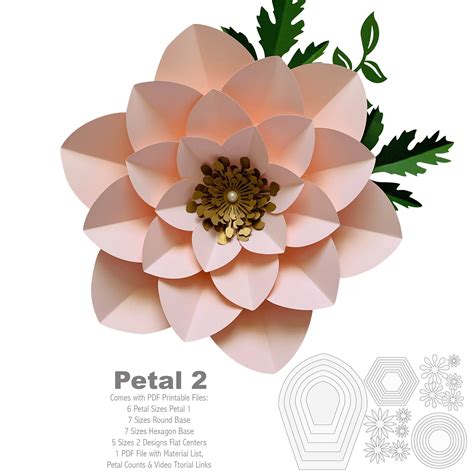 Printable 3d Paper Flowers Template