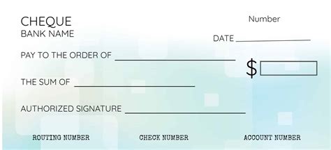 Printable Bank Checks