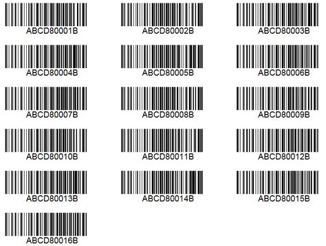 Printable Barcodes Excel