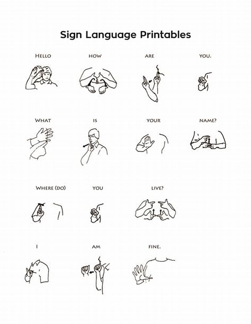 Printable Basic Sign Language
