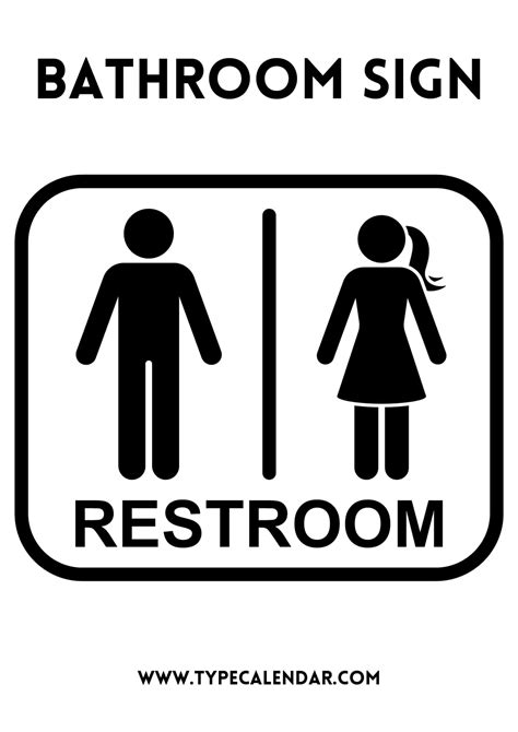 Printable Bathroom Signs