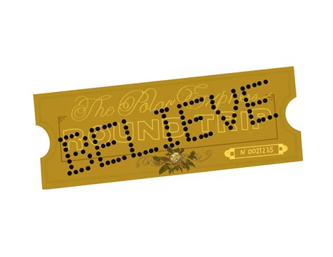 Printable Believe Ticket Polar Express