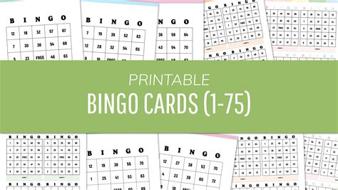 Printable Bingo Cards 1 75