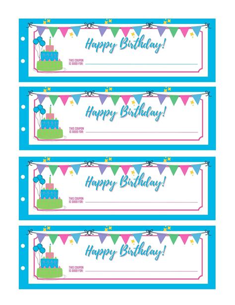 Printable Birthday Coupons