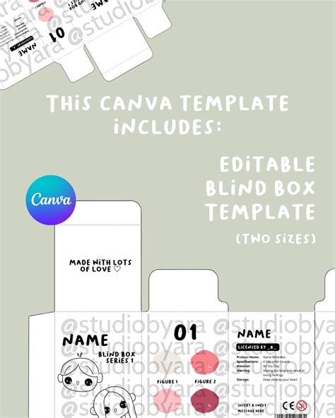 Printable Blind Box Template