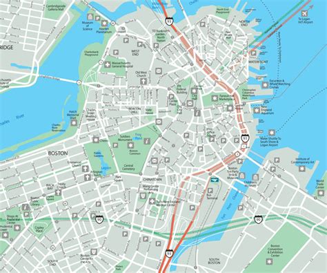 Printable Boston Map