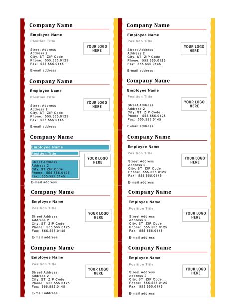 Printable Business Cards Free