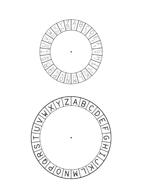 Printable Caesar Cipher Wheel