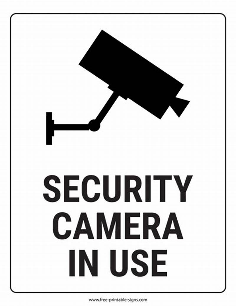 Printable Camera In Use Sign
