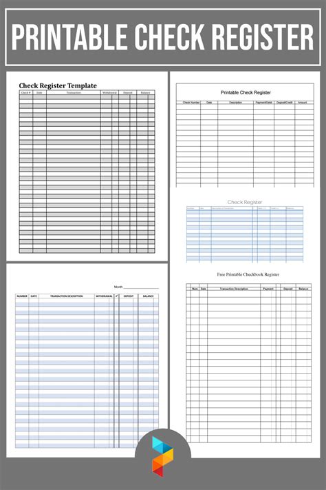Printable Checking Register