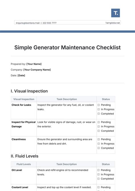 Printable Checklist Generator