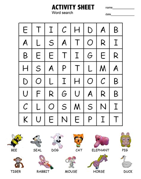 Printable Childrens Word Search